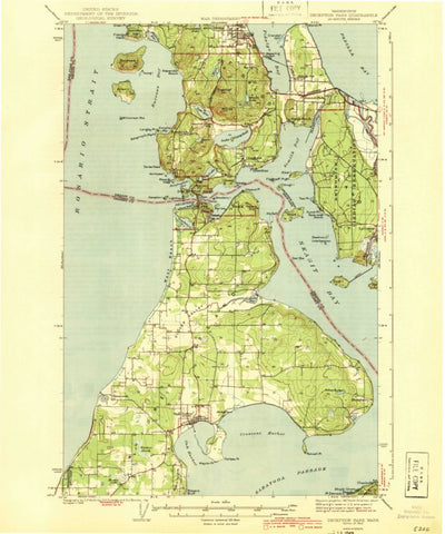 United States Geological Survey Deception Pass, WA (1943, 62500-Scale) digital map