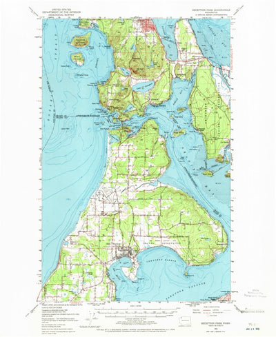 United States Geological Survey Deception Pass, WA (1951, 62500-Scale) digital map