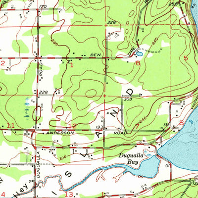 United States Geological Survey Deception Pass, WA (1951, 62500-Scale) digital map
