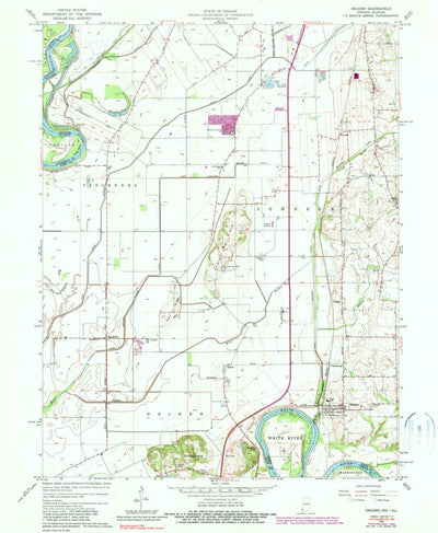 United States Geological Survey Decker, IN-IL (1961, 24000-Scale) digital map