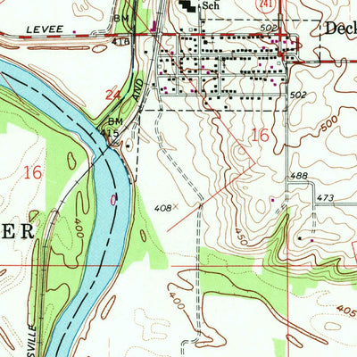 United States Geological Survey Decker, IN-IL (1961, 24000-Scale) digital map