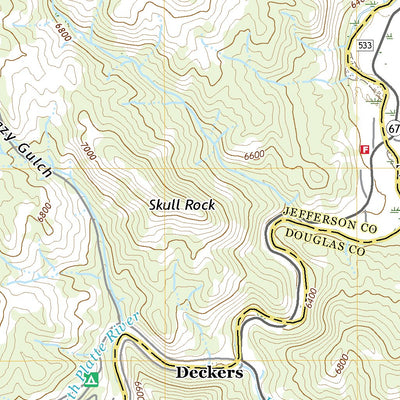 United States Geological Survey Deckers, CO (2022, 24000-Scale) digital map