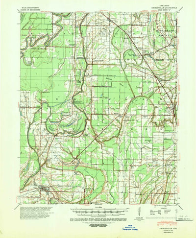 United States Geological Survey Deckerville, AR (1940, 62500-Scale) digital map