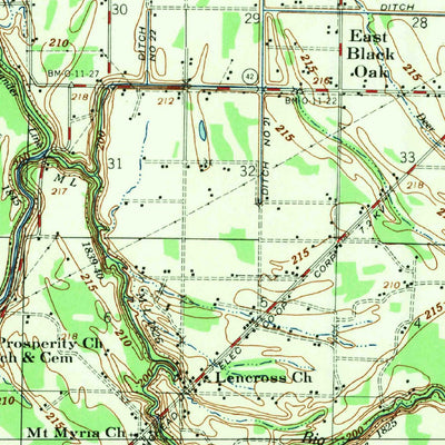 United States Geological Survey Deckerville, AR (1957, 62500-Scale) digital map
