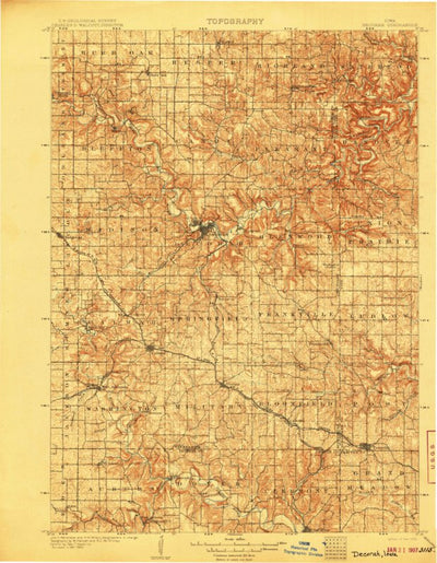United States Geological Survey Decorah, IA (1906, 125000-Scale) digital map