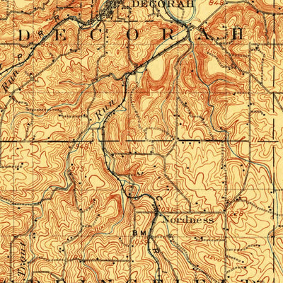 United States Geological Survey Decorah, IA (1906, 125000-Scale) digital map