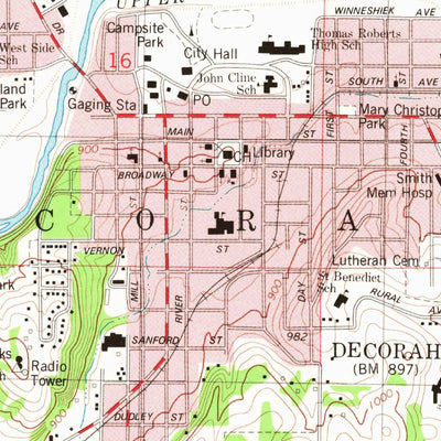 United States Geological Survey Decorah, IA (1981, 24000-Scale) digital map