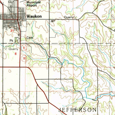 United States Geological Survey Decorah, IA-WI (1985, 100000-Scale) digital map