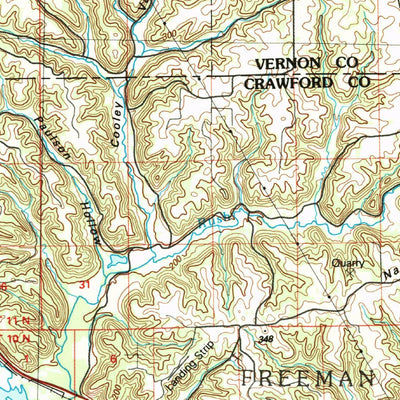 United States Geological Survey Decorah, IA-WI (1985, 100000-Scale) digital map