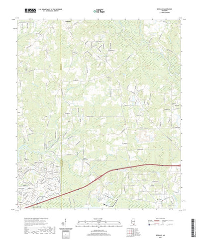 United States Geological Survey Dedeaux, MS (2021, 24000-Scale) digital map