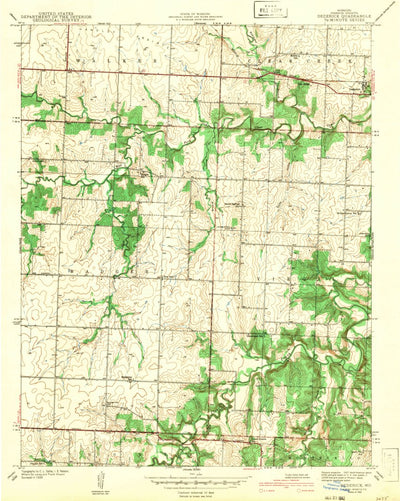 United States Geological Survey Dederick, MO (1942, 24000-Scale) digital map