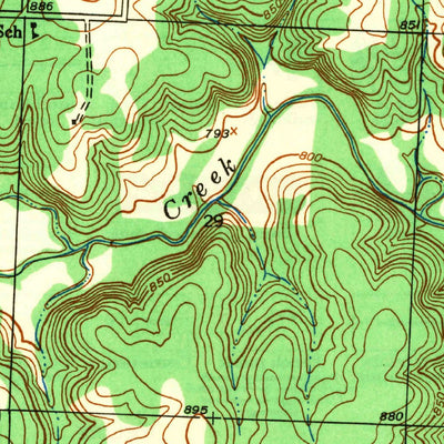 United States Geological Survey Dederick, MO (1942, 24000-Scale) digital map