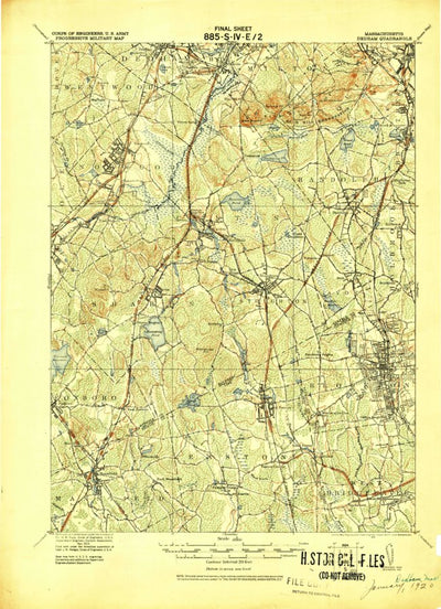 United States Geological Survey Dedham, MA (1919, 62500-Scale) digital map