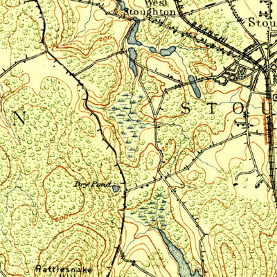 United States Geological Survey Dedham, MA (1919, 62500-Scale) digital map