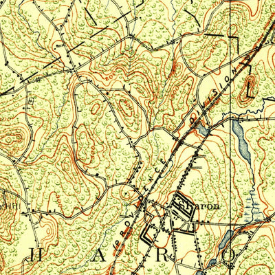 United States Geological Survey Dedham, MA (1919, 62500-Scale) digital map