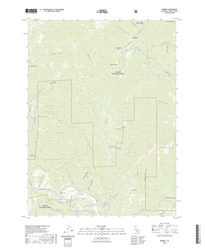 United States Geological Survey Dedrick, CA (2022, 24000-Scale) digital map