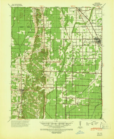 United States Geological Survey Dee, AR (1940, 62500-Scale) digital map