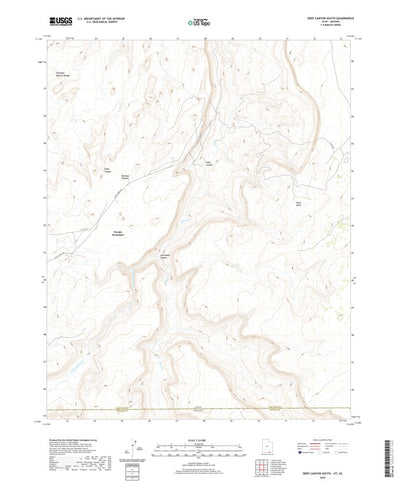 United States Geological Survey Deep Canyon South, UT (2020, 24000-Scale) digital map