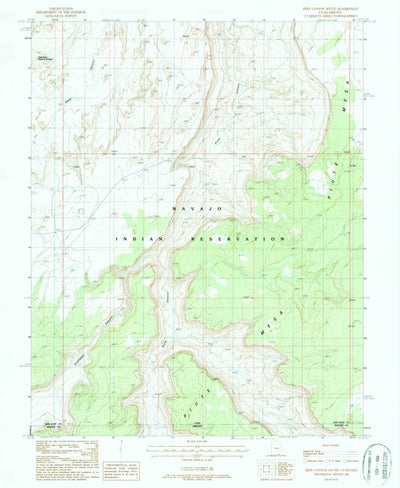 United States Geological Survey Deep Canyon South, UT-AZ (1987, 24000-Scale) digital map