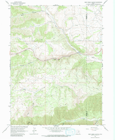 United States Geological Survey Deep Creek Canyon, UT (1962, 24000-Scale) digital map
