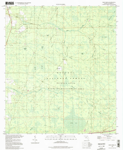 United States Geological Survey Deep Creek, FL (1994, 24000-Scale) digital map