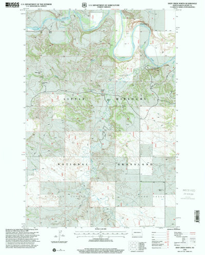 United States Geological Survey Deep Creek North, ND (1997, 24000-Scale) digital map