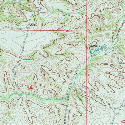 United States Geological Survey Deep Creek North, ND (1997, 24000-Scale) digital map