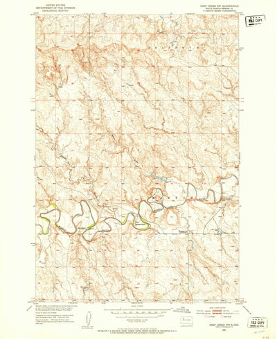 United States Geological Survey Deep Creek NW, SD (1951, 24000-Scale) digital map