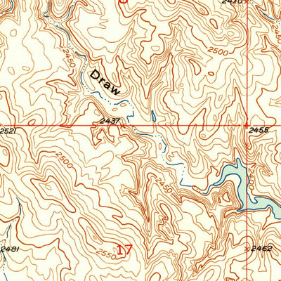 United States Geological Survey Deep Creek NW, SD (1951, 24000-Scale) digital map