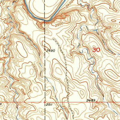 United States Geological Survey Deep Creek NW, SD (1951, 24000-Scale) digital map