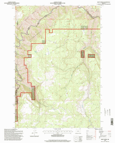 United States Geological Survey Deep Creek, OR (1995, 24000-Scale) digital map