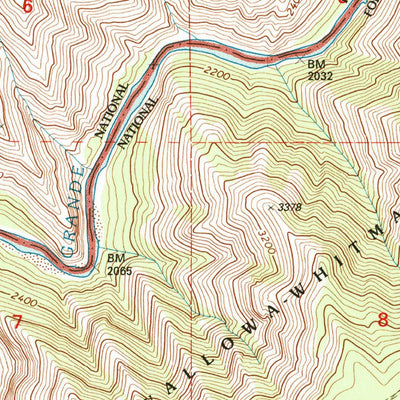 United States Geological Survey Deep Creek, OR (1995, 24000-Scale) digital map