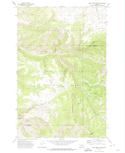 United States Geological Survey Deep Creek Park, MT (1971, 24000-Scale) digital map