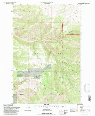 United States Geological Survey Deep Creek Park, MT (1995, 24000-Scale) digital map
