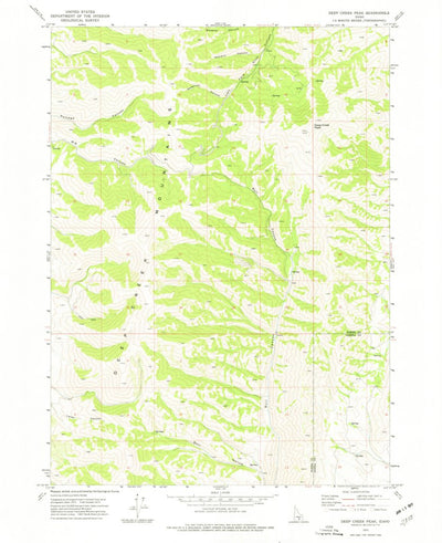 United States Geological Survey Deep Creek Peak, ID (1973, 24000-Scale) digital map