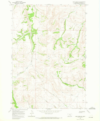 United States Geological Survey Deep Creek SE, MT (1967, 24000-Scale) digital map