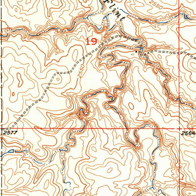 United States Geological Survey Deep Creek SE, SD (1952, 24000-Scale) digital map