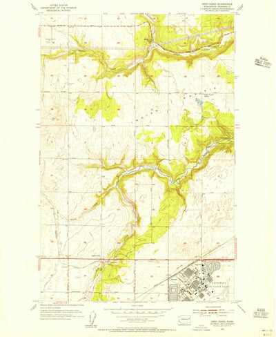 United States Geological Survey Deep Creek, WA (1954, 24000-Scale) digital map