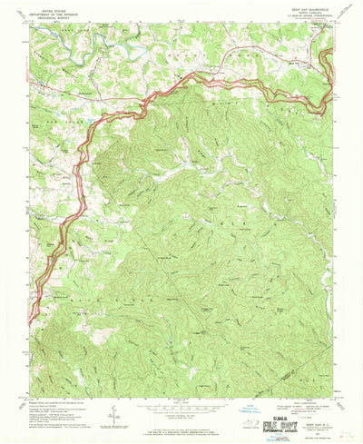 United States Geological Survey Deep Gap, NC (1967, 24000-Scale) digital map
