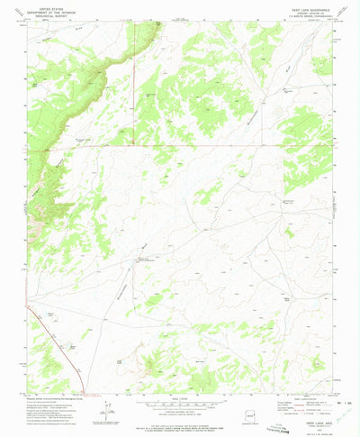 United States Geological Survey Deep Lake, AZ (1972, 24000-Scale) digital map