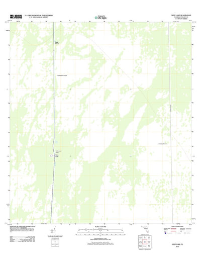 United States Geological Survey Deep Lake, FL (2012, 24000-Scale) digital map