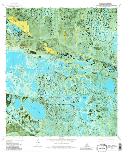 United States Geological Survey Deep Lake, LA (1979, 24000-Scale) digital map