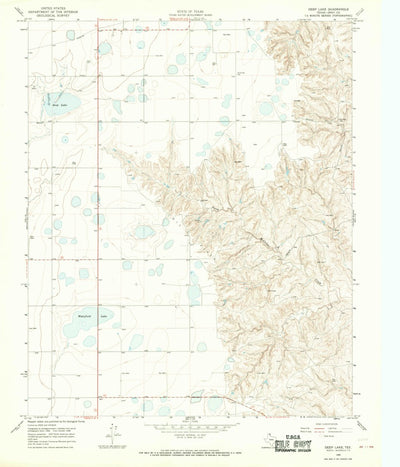 United States Geological Survey Deep Lake, TX (1968, 24000-Scale) digital map