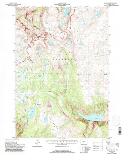 United States Geological Survey Deep Lake, WY (1991, 24000-Scale) digital map