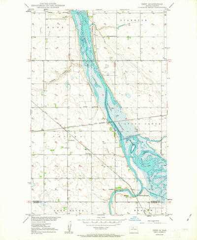 United States Geological Survey Deep, ND (1950, 24000-Scale) digital map