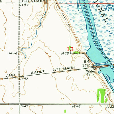 United States Geological Survey Deep, ND (1950, 24000-Scale) digital map