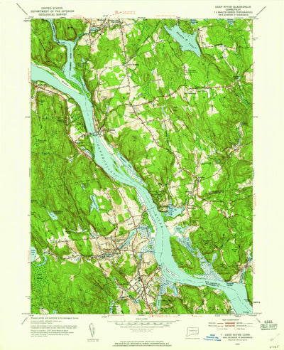 United States Geological Survey Deep River, CT (1952, 24000-Scale) digital map