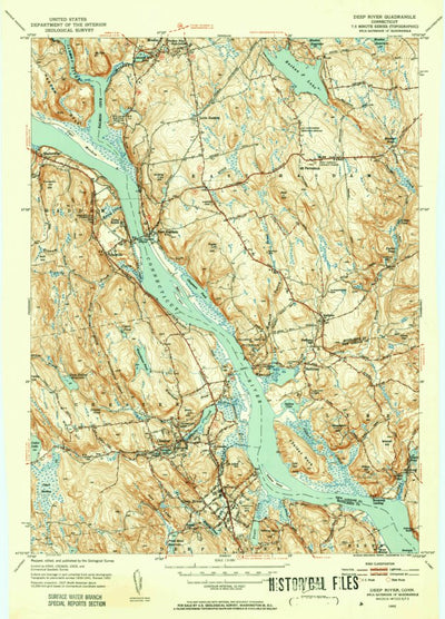United States Geological Survey Deep River, CT (1952, 31680-Scale) digital map