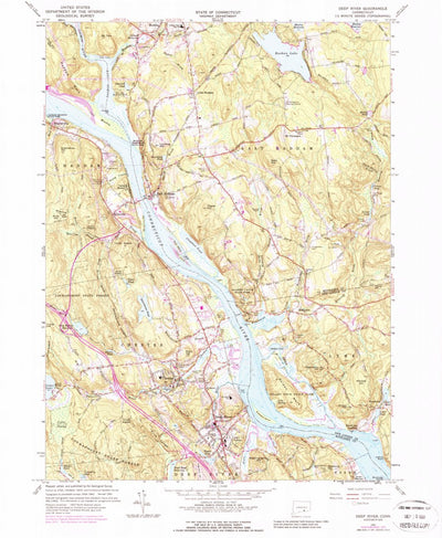 United States Geological Survey Deep River, CT (1961, 24000-Scale) digital map
