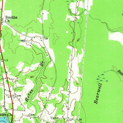 United States Geological Survey Deep Run, NC (1958, 62500-Scale) digital map